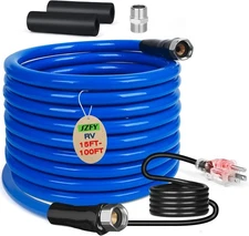 100FT Heated Water Hose for RV,Heated Drinking Water Hose with Thermostat,Lead a