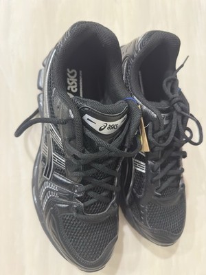 ASICS Men's Black Low Top Lace-Up Athletic Sneakers Mesh Upper Rubber Outsole
