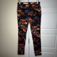 Anthropologie Pilcro and the Letterpress  Floral Serif Corduroy Skinny Pants 27