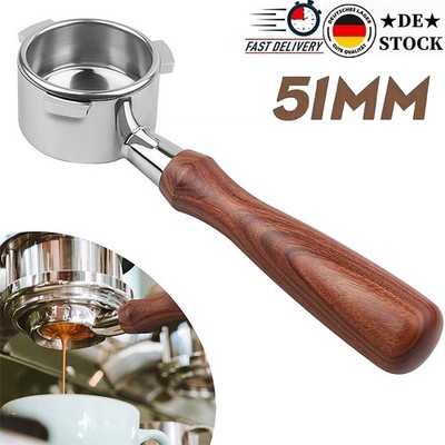 51MM Kaffeemaschine Bodenloser Siebträger für Delonghi EC680/EC685 Filtersatz DE