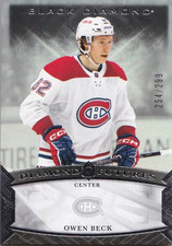 2023-24 Black Diamond Hockey Owen Beck Diamond Futures 254/299 Card