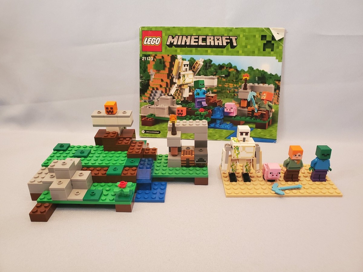 LEGO Minecraft #21123 The Iron Golem Complete, All Minifigs