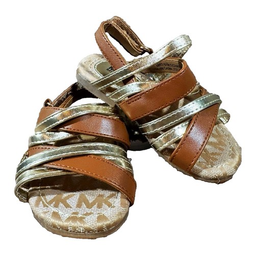 Michael Kors Zoe 2 Band Flatform platform Leather Sandals  display picture 1