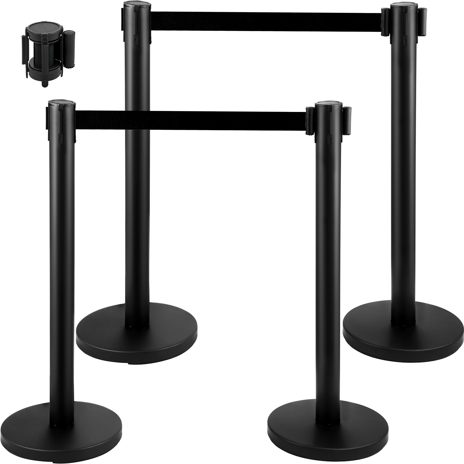 Poteau de guidage barrière rétractable VEVOR pour délimitation de file d'attente et poteaux de séparation