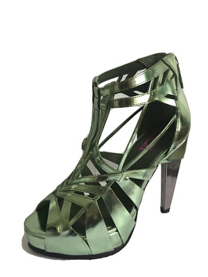 TOPSHOP EINZIGARTIGE GRÜNE LACKLEDER PLATEAU SANDALEN SCHUHE UK 5 EU 38 US 7 NEU MIT ETIKETT