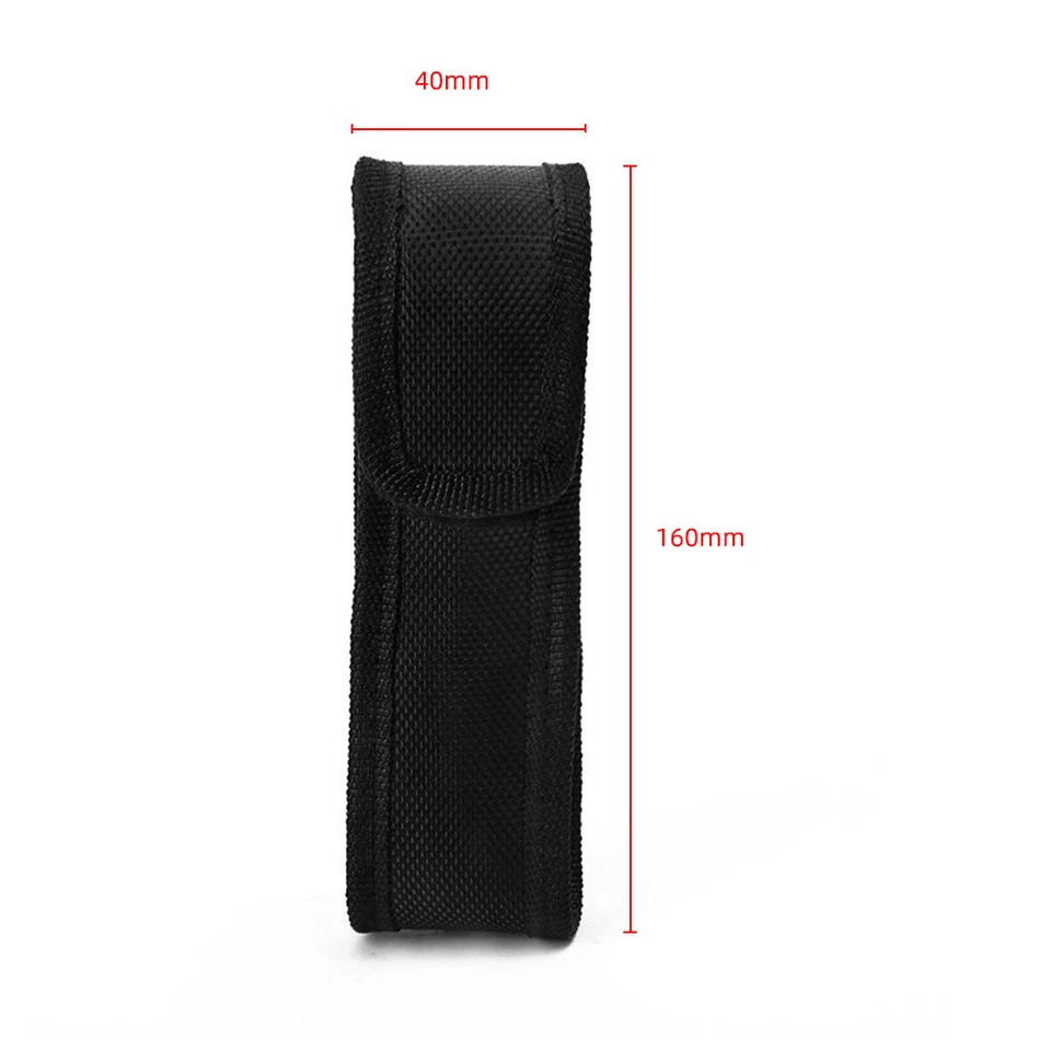 1X Nylon Pouch Holster LED Flashlight Torch Belt  Case Bag Holder Waist Pouch - Image 3 of 4