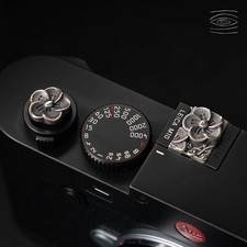 Camera 925 Silver Shutter Release Button Shoe Cover Cap Plum Blossom Universal