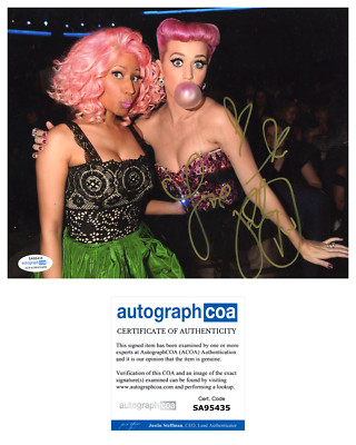 Katy Perry Signed Autographed 'Swish Swish' 8x10 Photo w/ Nicki Minaj ACOA 