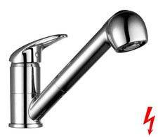 Einhebelmischer Wasserhahn Niederdruck Armatur Spültischarmatur mit Brause Küche