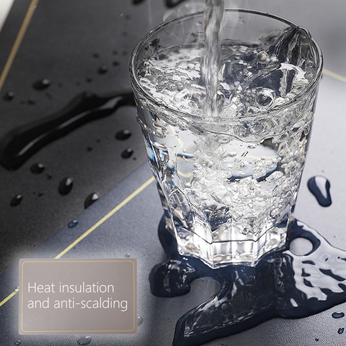 4 Pcs Retro Rectangle Leather Heat Resistance Table Dining Placemat Mat Coaster - Picture 30 of 50