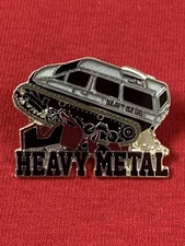 Heavy Metal Monster Truck collectible lapel pin, tie tack, hatpin museum 4X4 