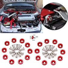 20-40pcs JDM Billet Aluminum Fender Bumper Washer Bolt Engine Bay Dress Up Kit