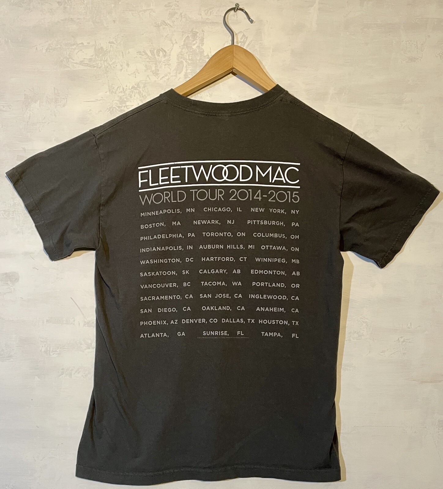 T-shirt Fleetwood Mac World Tour Anthracite - Unisexe, Tailles S-5XL - Personnalisable