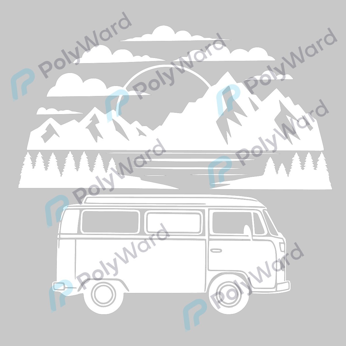 Mountain Wave Beach Car Styling Camper Camper RV Adesivi E Decalcomanie Accessori In Vinile Impermeabili Divertenti - Foto 6