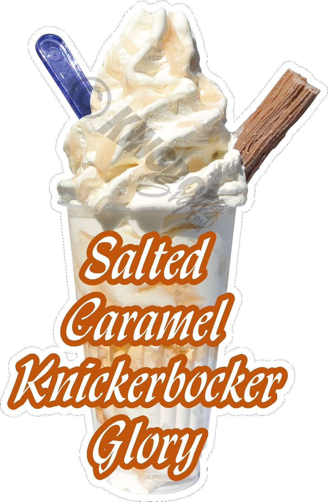 Produktbild von WOW Eiswagen Aufkleber – Galaxy Caramel Knickerbocker Glory KBG, Für Trailer