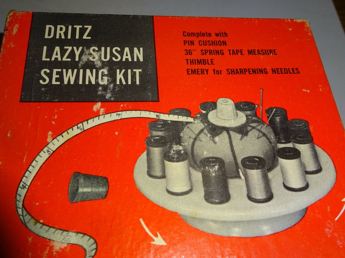 1957 Dritz Lazy Susan Sewing Kit # 544NT box empty | eBay