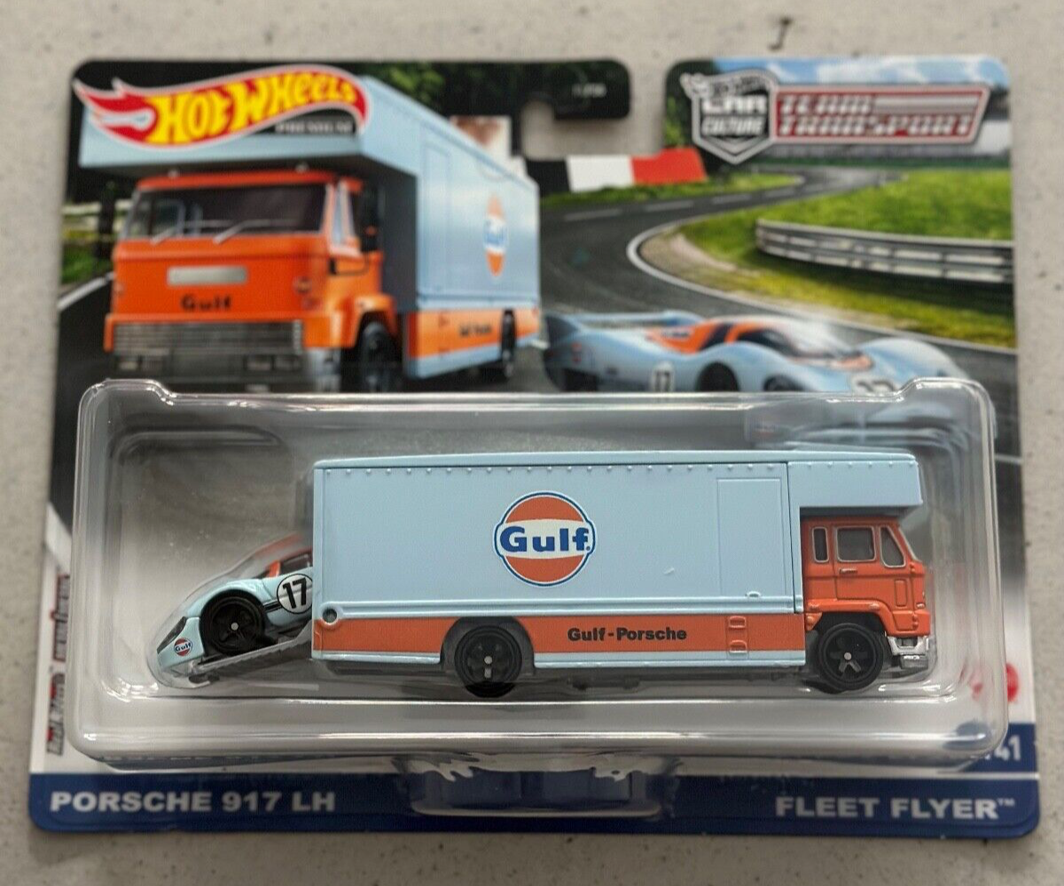 Hot Wheels Premium Team Transport 41 PORSCHE 917 LH FLEET FLYER Car Culture Gulf