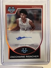 2023-24 Bowman U Chrome 1st Zaccharie Risacher RC Auto Rookie Refractor #d 15/99
