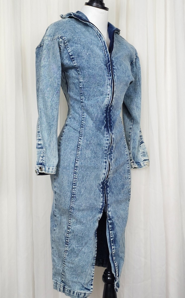 Vintage 80s Club California light acid wash stretch Denim