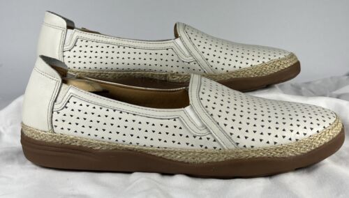 Clarks Shoes Womens Size 12 Elaina Ruby Espadrille White Comfort Low Top - Picture 2 of 11