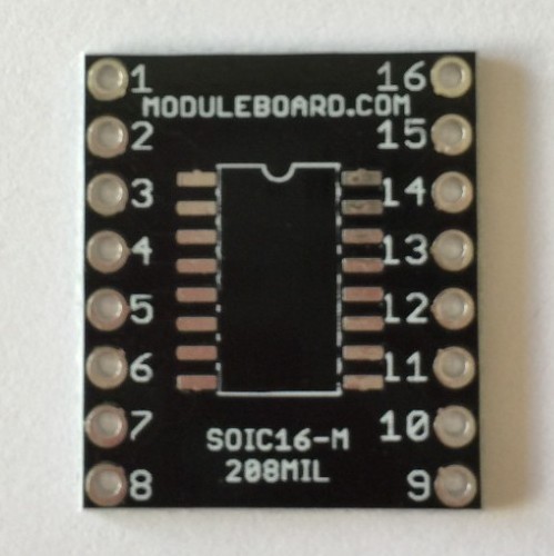 SOIC-16 Medium (208mil) Breakout Board Adapter for Prototyping - Picture 1 of 1