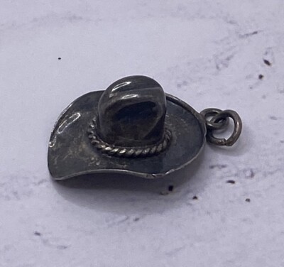 STERLING SILVER COWBOY HAT CHARM PENDANT