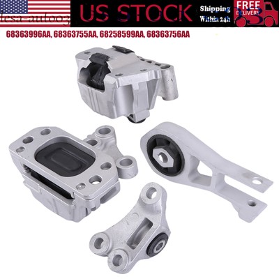 4x Engine Mounts & Transmission Mount Set For 2015-2017 Jeep Renegade L4 2.4L
