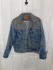 Levi's Trucker Jacket Mens Blue Jean Original Classic Two Tone Wash Denim