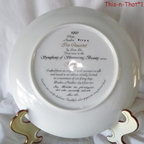 Vintage 1991 LENA LIU Iris Plate Symphony of Shimmering Beauty Series - Picture 3 of 4