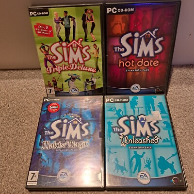 Sims 1 Sammlung Konvolut Basisspiel + 6 Erweiterungspacks Restposten Retro komplett sehr guter Zustand