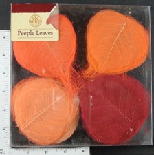 Dried Peepal Leaves for crafts  scrapbooking in Autumn colors, Pack of 140 