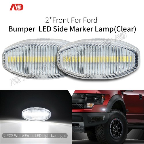 Front Bumper White LED Side Marker Light Lamp For Ford F150 SVT Raptor
