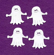 HALLOWEEN  2 GHOST die cuts jack-o-lantern scrapbook cards
