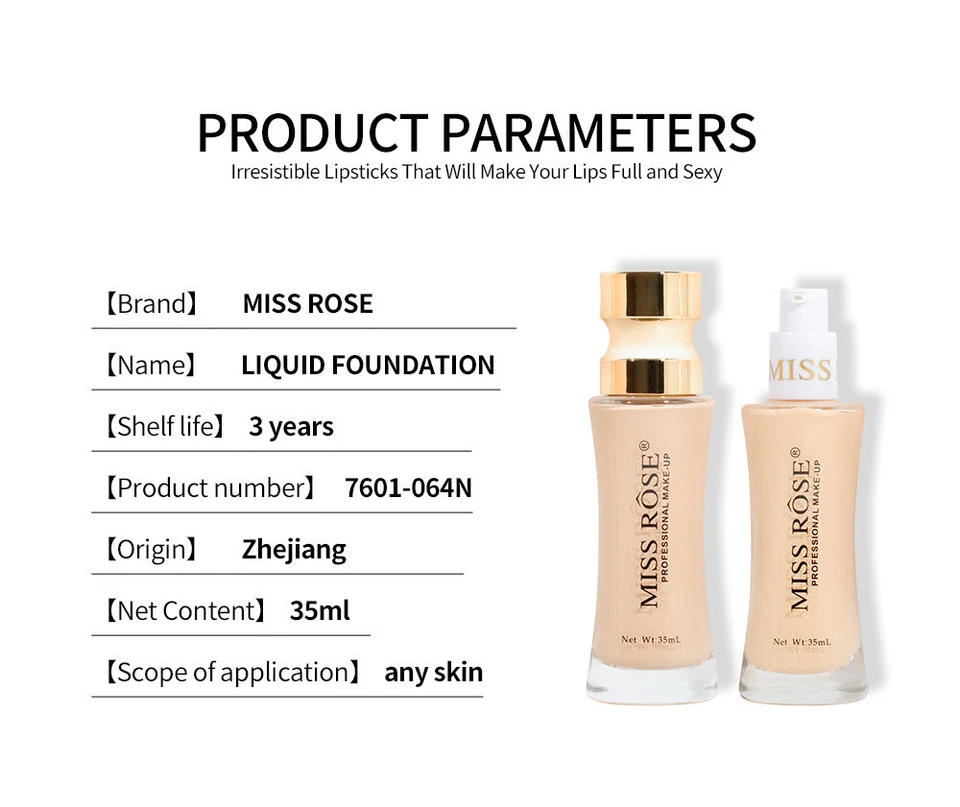 Pro Classic Cosmetic Magic Flawless Full Concealer Face Liquid Foundation 35ml - Image 2 of 4