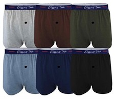 Different Touch 6 Pack Big  Tall Exposed Waistband Knit Boxer Shorts