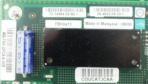 Cisco WS-X6848-SFP-2T 48x GbE Fiber SFP WS-F6K-DFC4-A WS-X6848-SFP-2T CMUIABDCAB - Afbeelding 9 van 9