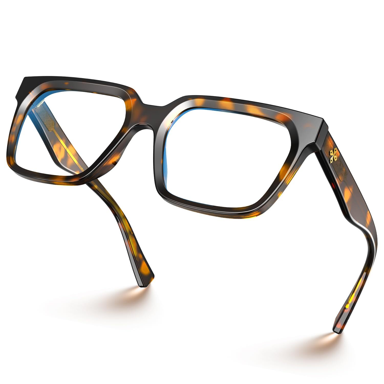 Rectangle TR90 Blue Light Blocking Glasses Computer Glasses with Preppy Look ...