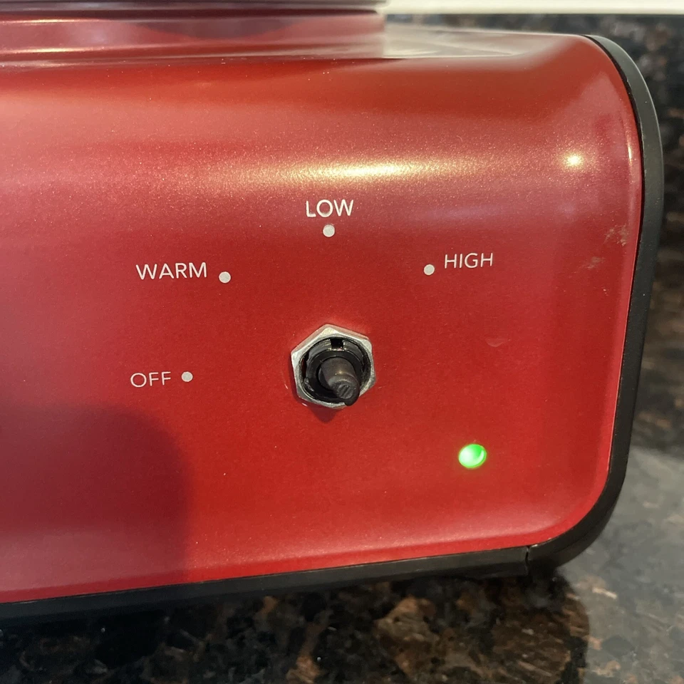 CrockPot Hook Up 2.5 Cuartos Redondo Olla Baja Roja SCCPMD2-CH FUNCIONANDO PROBADO Foto 2 de 4