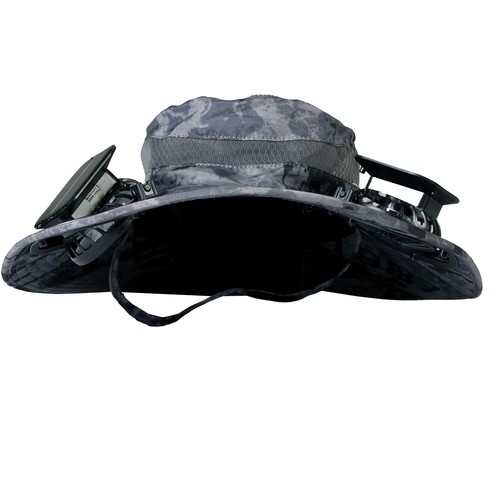 Men Women Outdoor Wide Brim Sun Hat with Solar Fan UV Protection Fishing Hiking - Picture 29 of 31