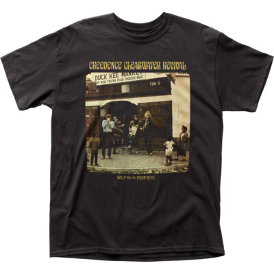 Creedence Clearwater Revival Poor Boys Mens T Shirt Rock Music Band Tee Black