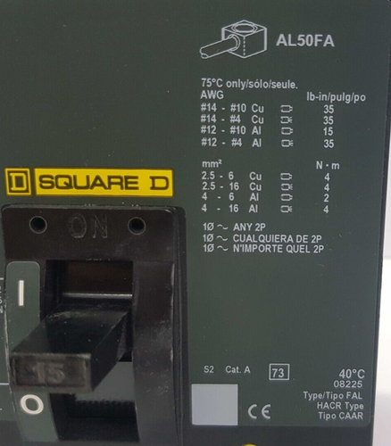 SQUARE D FAL34015 3-POLE CIRCUIT BREAKER - Picture 4 of 13