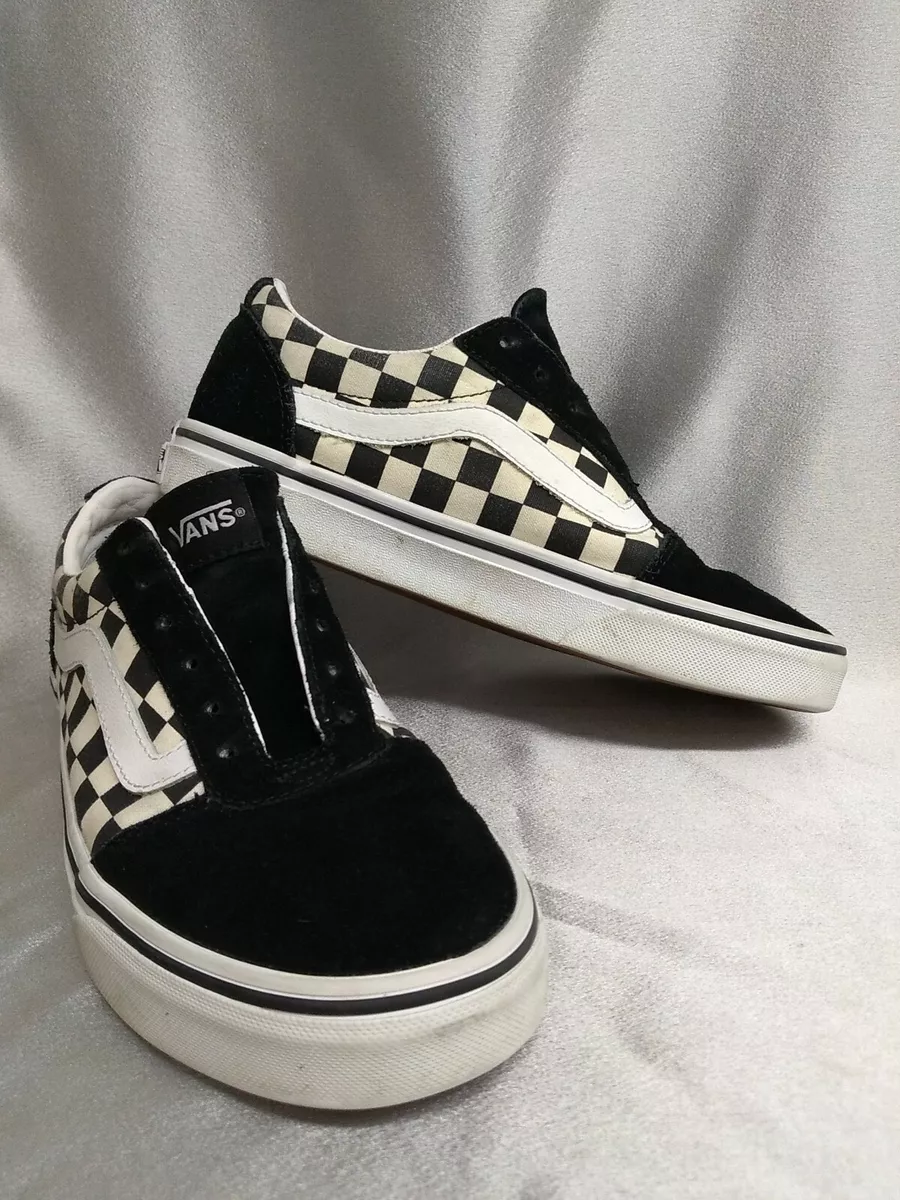Vans Old Skool Sk8 Classic Checkerboard Black White Women 6.5