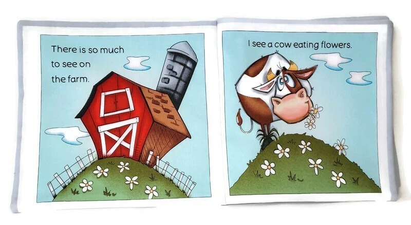 Farmyard Tails - Libros de tela suave para bebés, niños, niños, niñas, niños, niños Foto 2 de 4