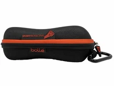 NEW Bollé Black Semi Soft Clamshell Sunglasses Case With Zipper Closure & Clip