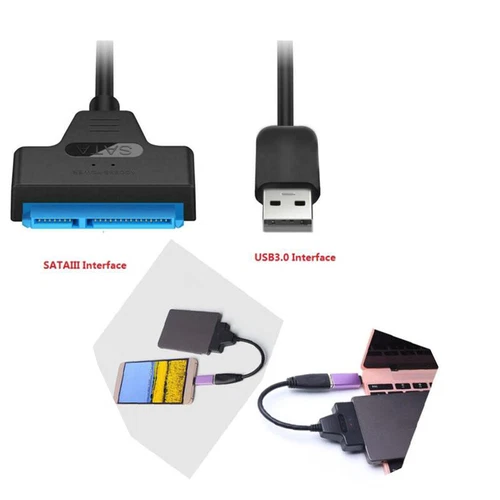 USB 2.0 To SATA 22 Pin Laptop Hard Disk Drive SSD Adapter Converter Cable_$m _ou