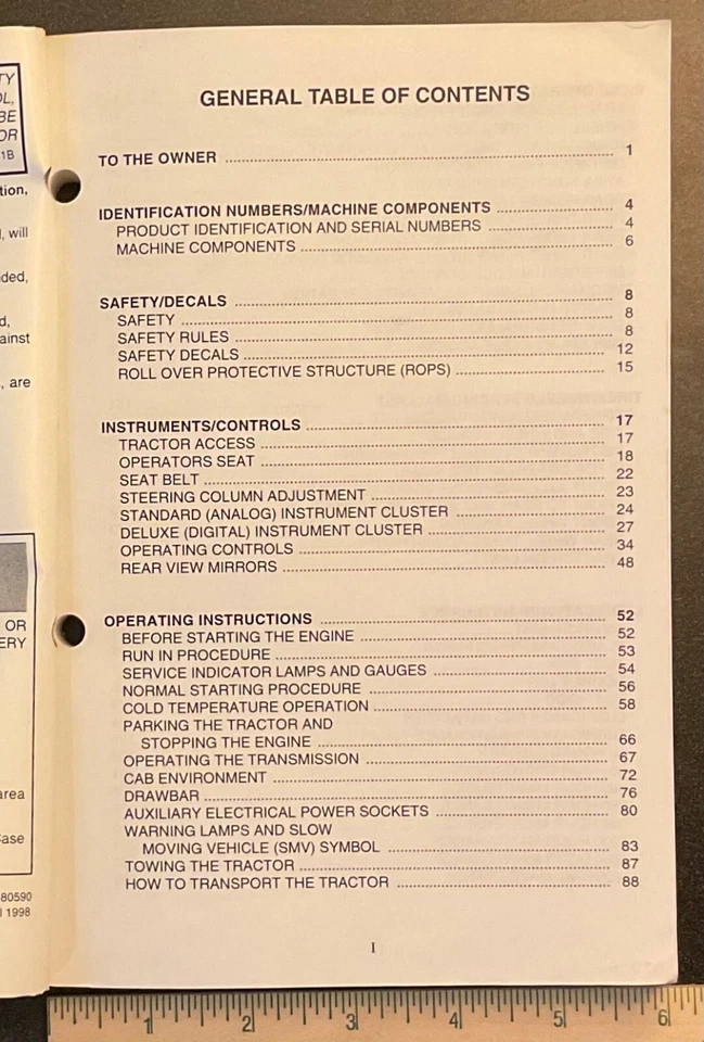 CASE-IH MX80C, MX90C, MX100C Operators Manual Don9-80590. 1998 Original - Image 2 of 4