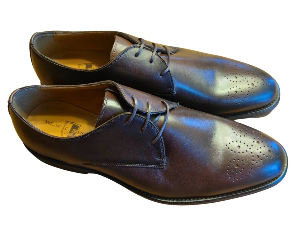 Черные коричневые мужские модельные туфли 1826 размер 13 с плавающим медальоном коричневые 2018–829 - Изображение 3 из 4