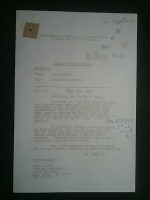 SECRET CYPHER TELEGRAM FROM AIR MINISTRY TO RUSSIAN'S OVER RECONDITION SPITFIRES