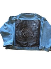 Tyca Vintage Denim Jacket Leather “AMERICAN ORIGINAL Men’s Made in USA VGUC