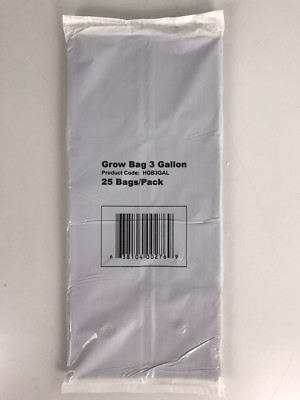 Hydrofarm HGB3GAL Wachstumsbeutel 11.36Liter Anzuchtbeutel 25 Pflanzbeutel KR4